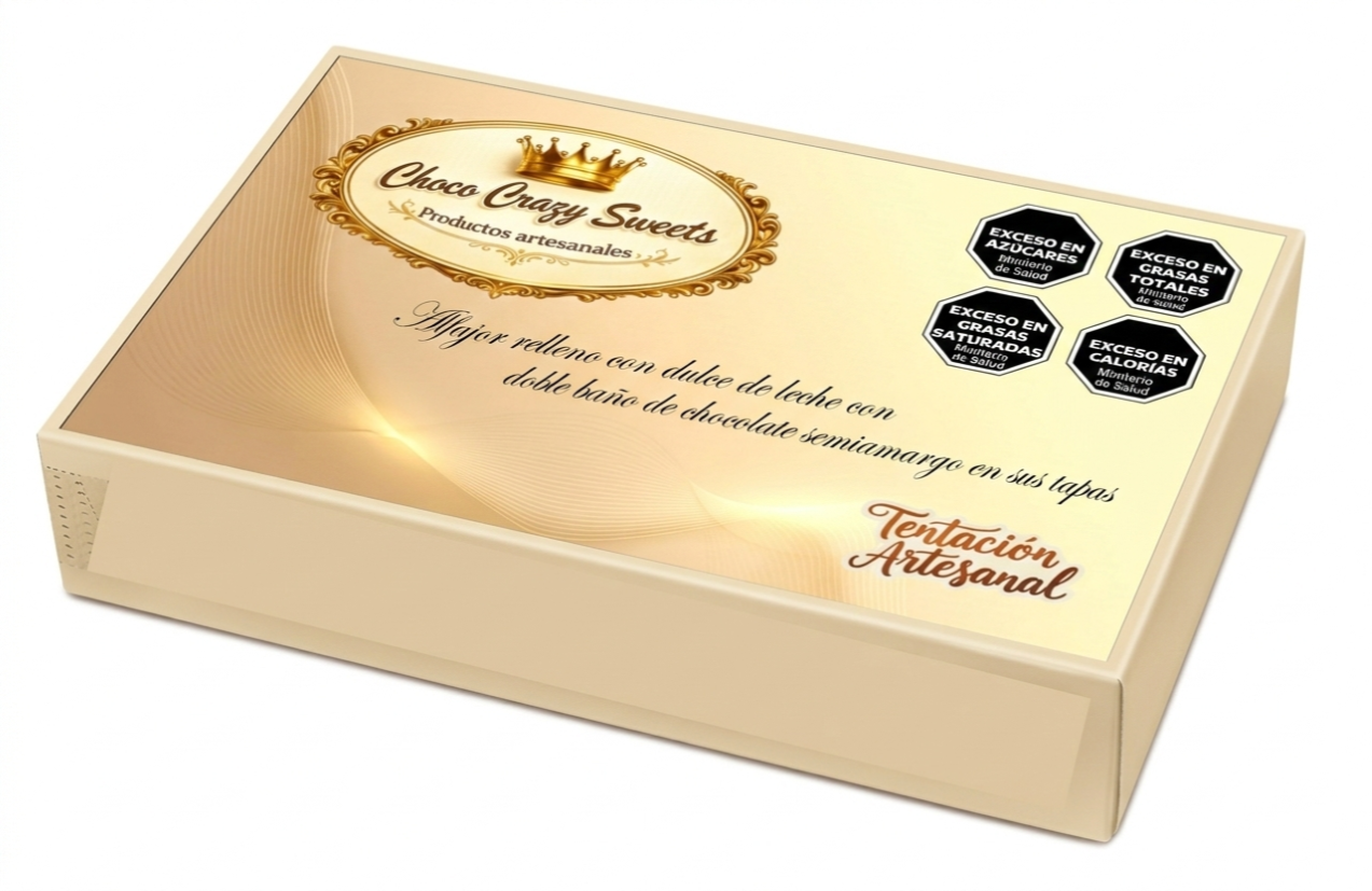 A9 doble baño semiamargo Caja x 6 Alfajores con doble baño de chocolate semiamargo en sus tapas - Image 1
