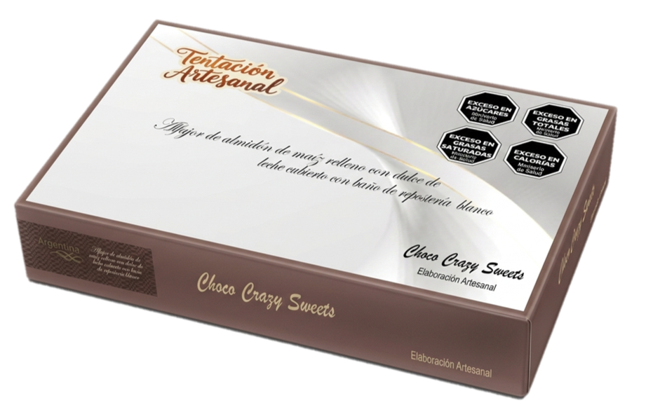 M maicena con blanco Caja x 6 Alfajores de almidón de máiz bañados en chocolate blanco - Image 1