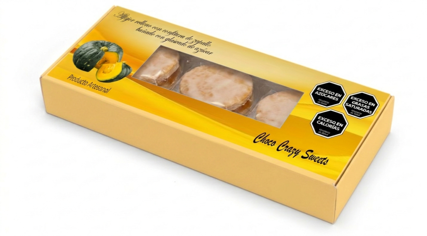 Zapallo Caja Alfajores Frutales x 3u zapallo - Image 1