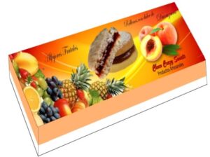 Caja Alfajores Frutales x 3u duraznos