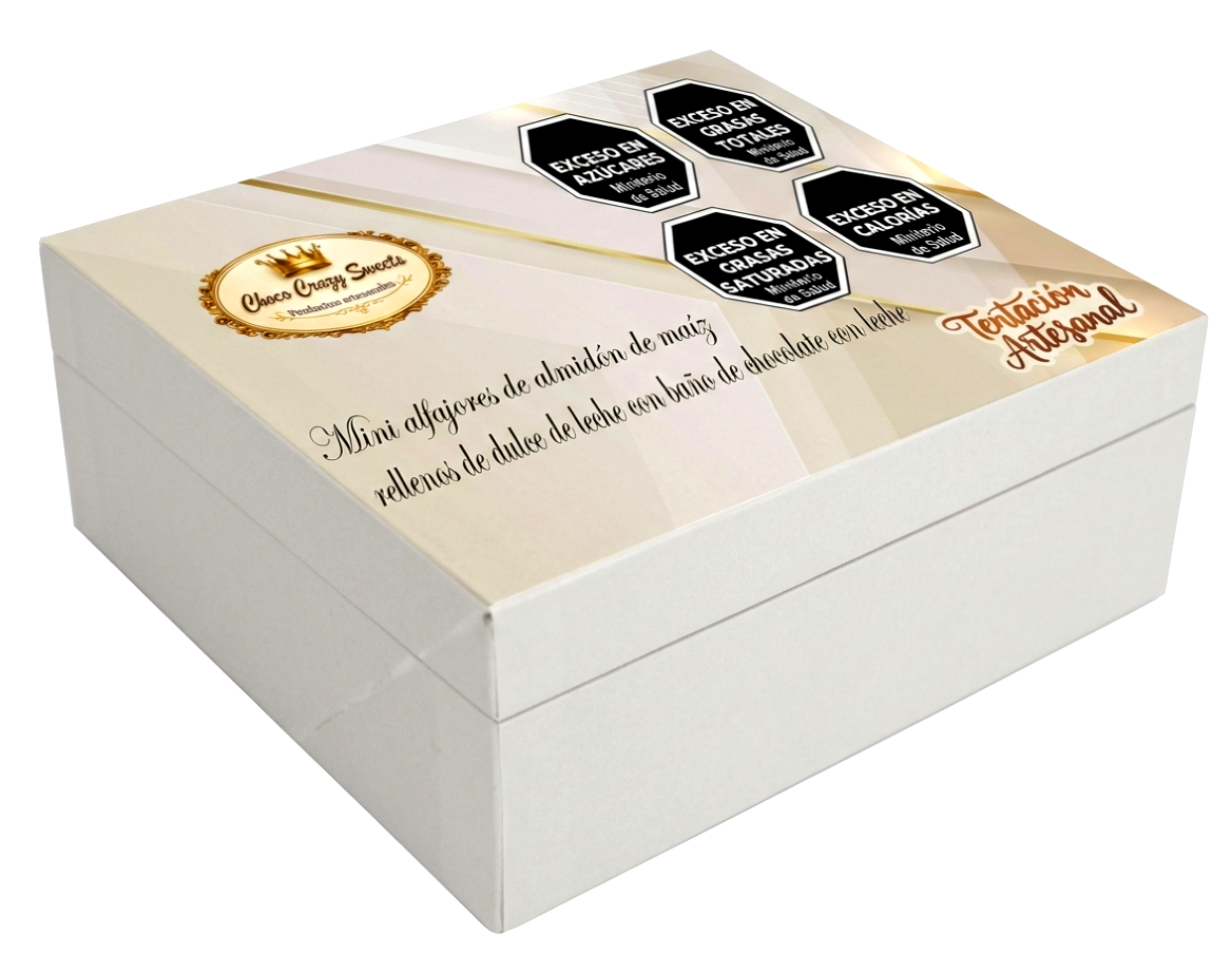 mini almidón con leche Caja x 12 Mini alfajores de almidón de maíz bañados en chocolate con leche - Image 1