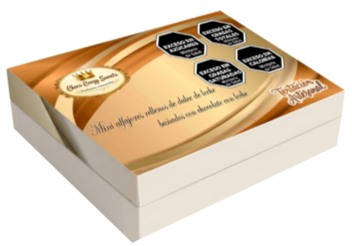 mini con leche Caja x 12 Mini alfajores bañados en chocolate con leche - Image 1