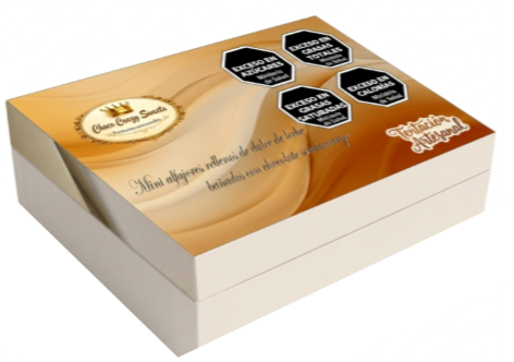 mini semi Caja x 12 Mini alfajores bañados en chocolate semiamargo - Image 1