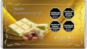 Tabletón blanco con maníes