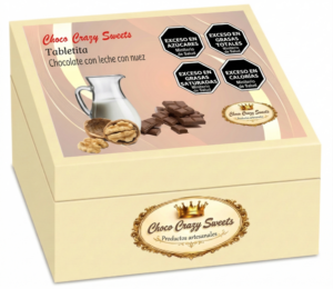 Caja x18 Tabletitas de chocolate con leche con nueces